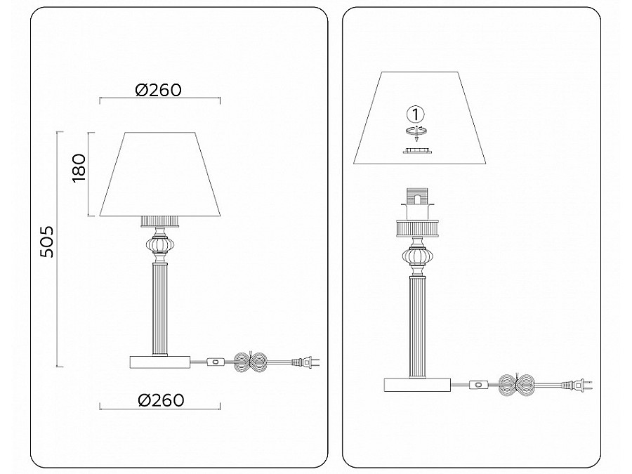 Настольная лампа декоративная Ambrella Light LH LH71027