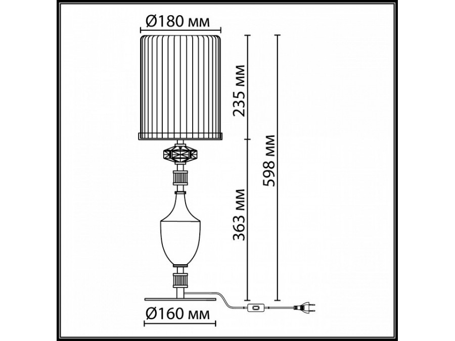 Настольная лампа декоративная Odeon Light Terra 5414/1TA