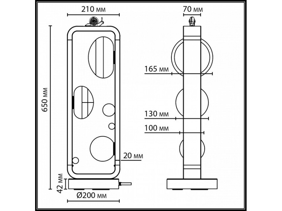 Наземный низкий светильник Odeon Light NATURE 5434/3FB