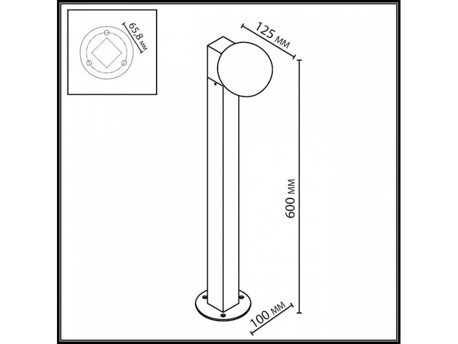Наземный низкий светильник Odeon Light NATURE 7124/1G