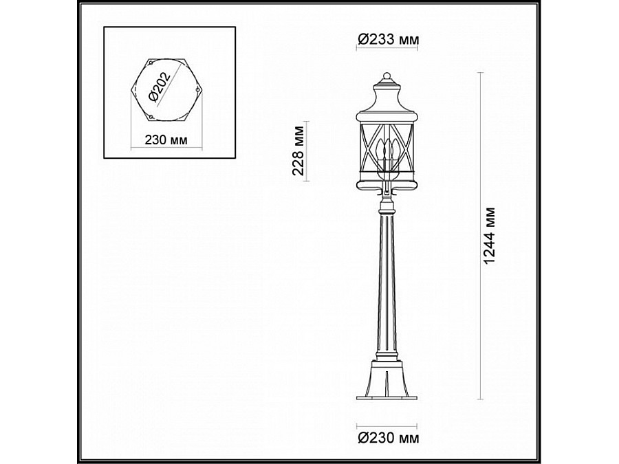 Наземный низкий светильник Odeon Light Sation 4045/3F