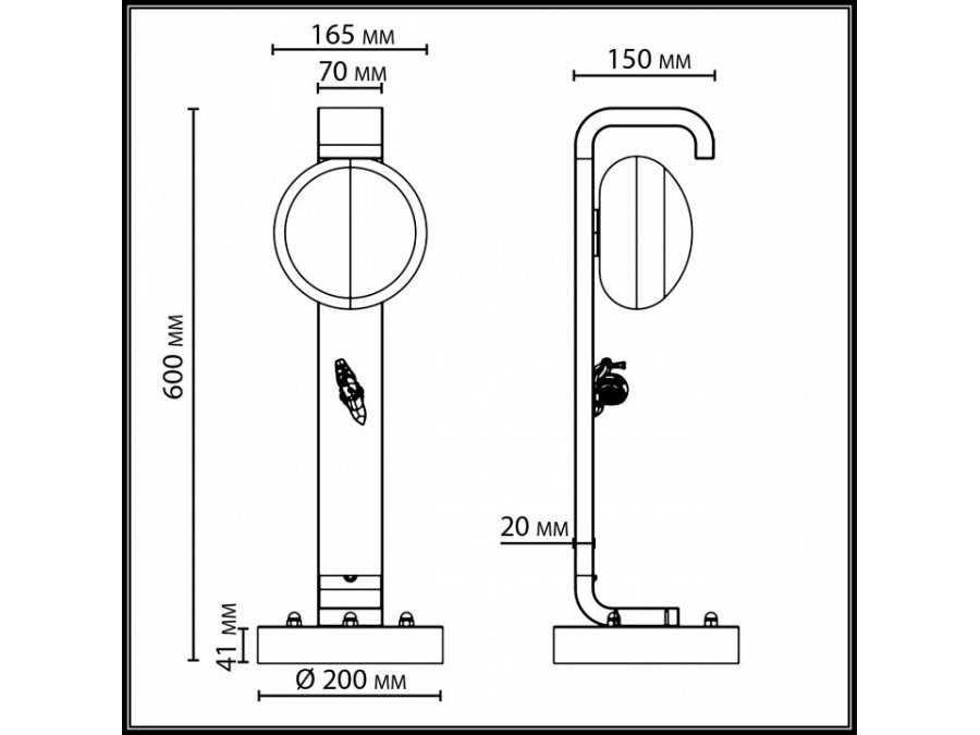 Наземный низкий светильник Odeon Light NATURE 5434/1F