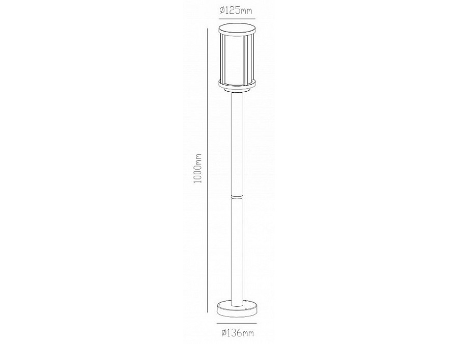 Наземный высокий светильник Arte Lamp Toronto A1036PA-1BK
