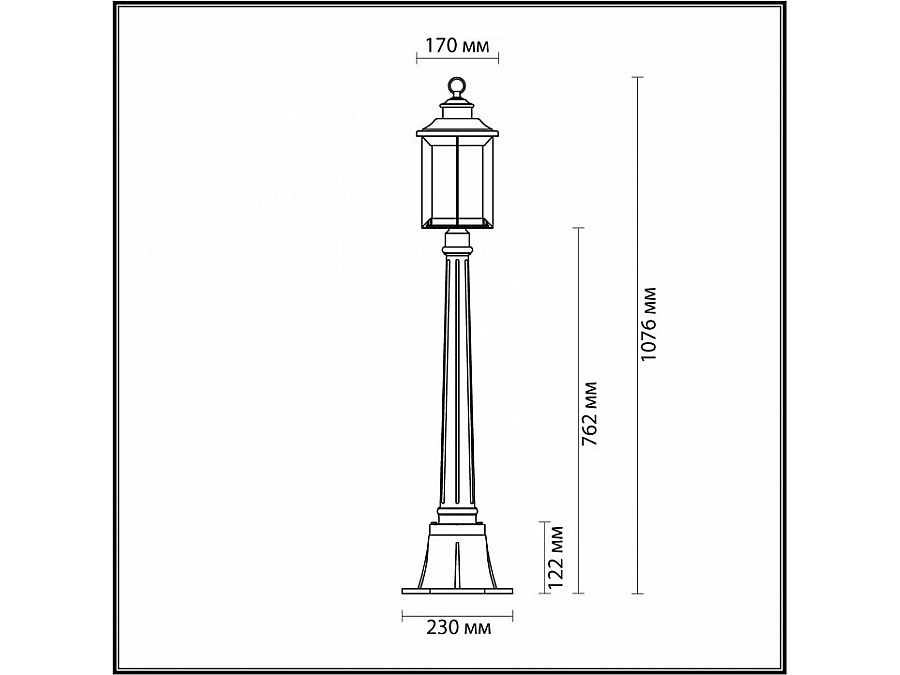 Наземный высокий светильник Odeon Light Mavret 4961/1F