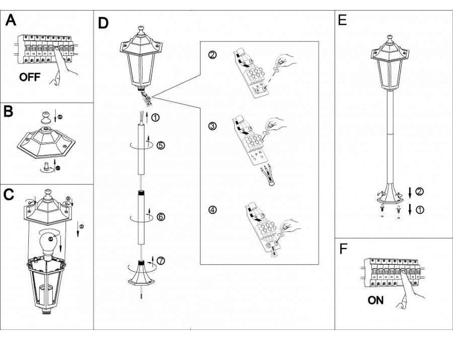 Наземный высокий светильник Eglo Laterna 4 22144