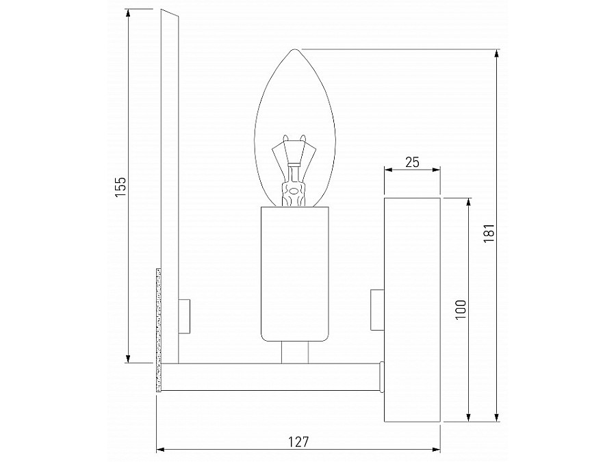 Бра Eurosvet Marble 60158/1 латунь