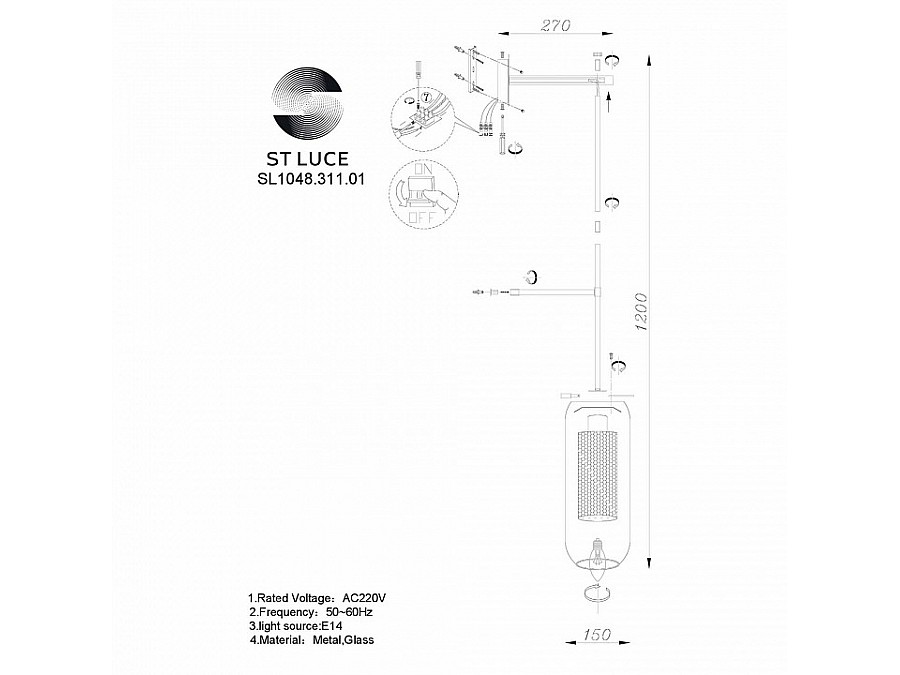 Бра ST-Luce Gerrit SL1048.311.01