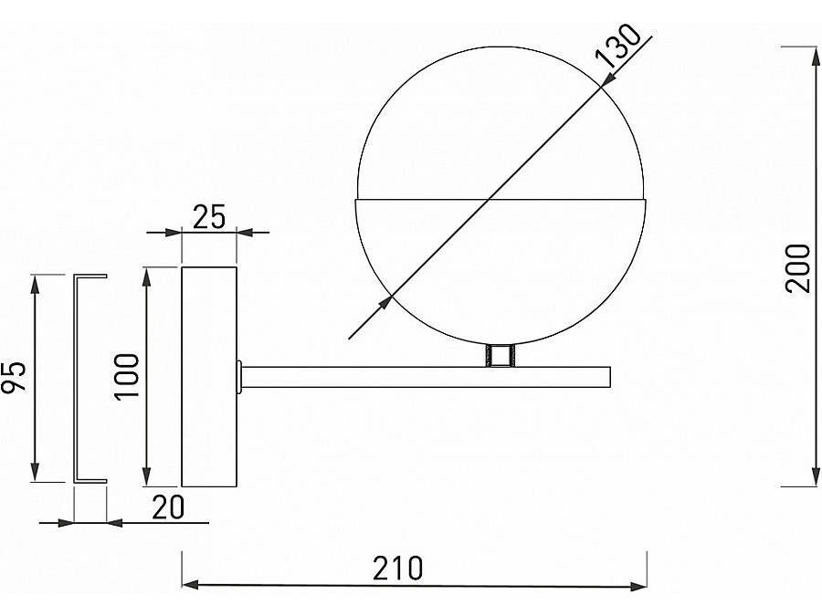 Бра Eurosvet Nuvola 70129/1 хром