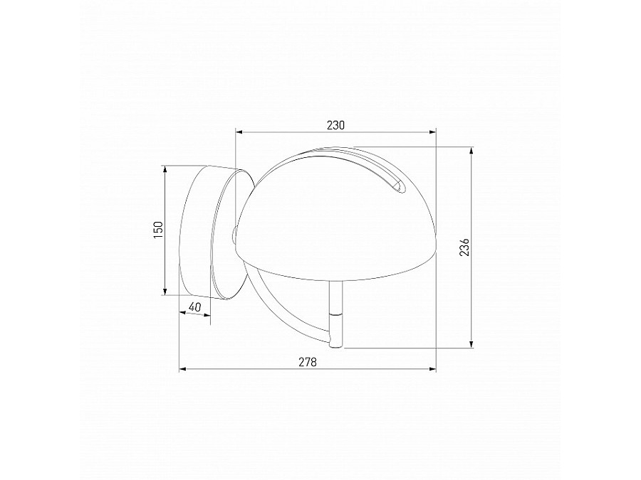 Бра Eurosvet Emisfero 50083/1 LED золото