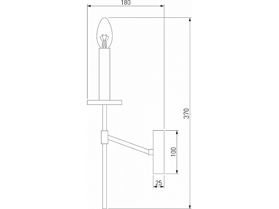 Бра Eurosvet Anders 60142/1 хром