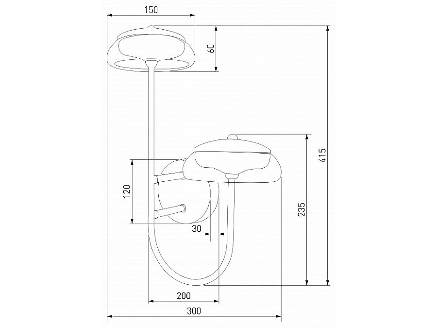 Бра Eurosvet Fungo 50388/2 LED черный