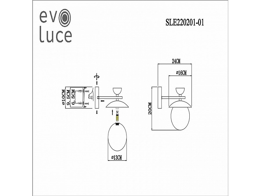 Бра EVOLUCE Genova SLE220201-01