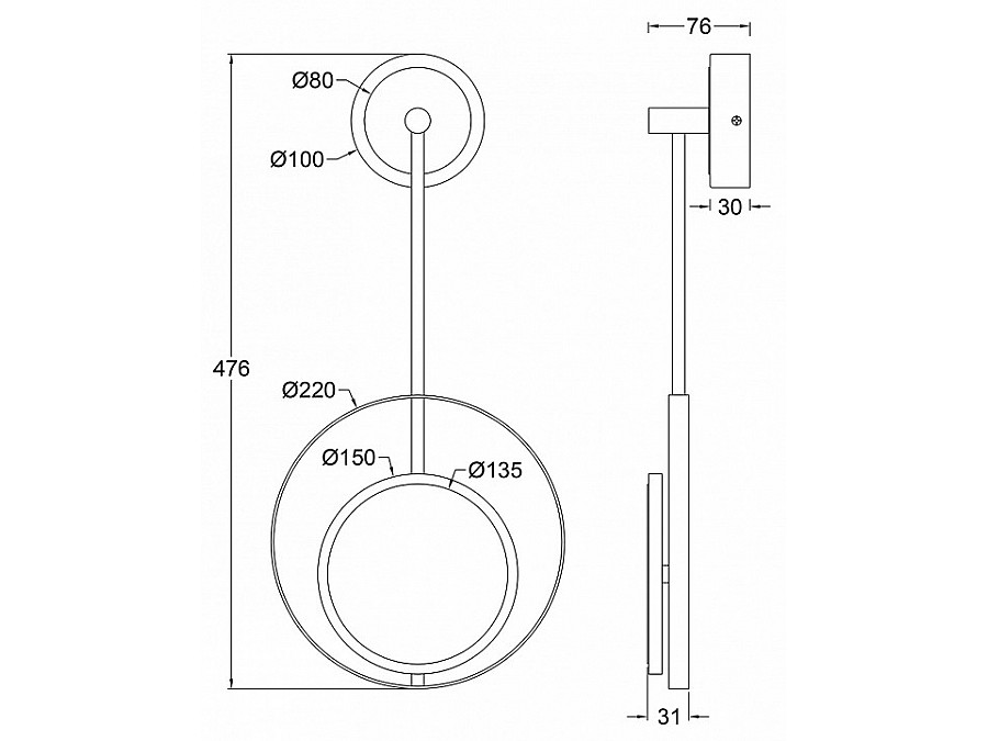 Бра Escada Hypnosis 10206/SG LED Black/Gold