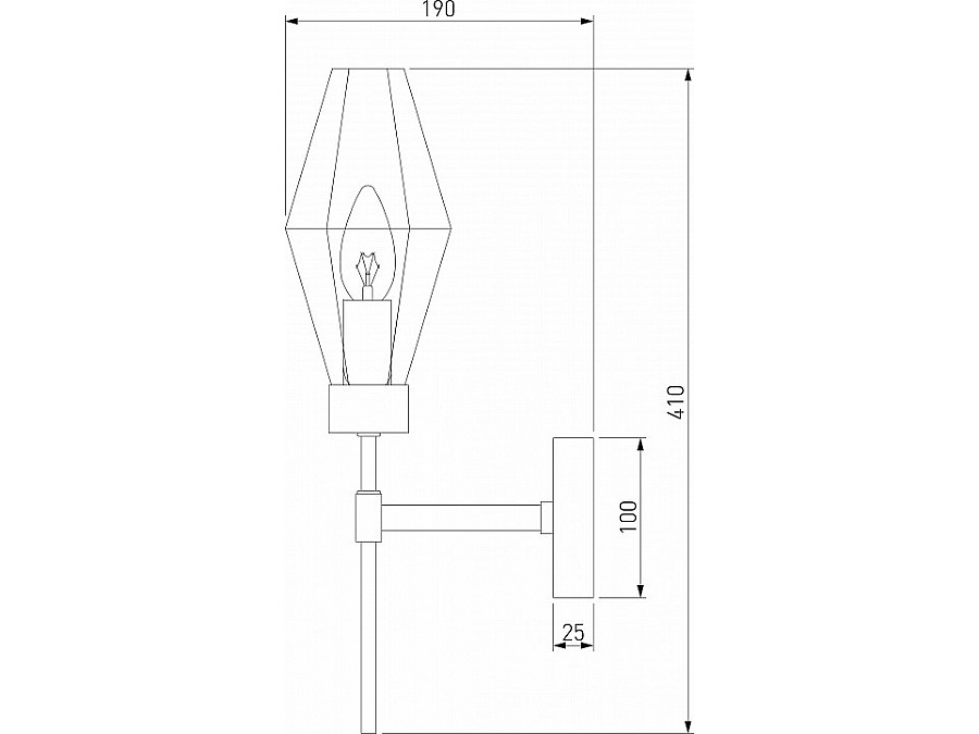 Бра Eurosvet Prism 60143/1 хром