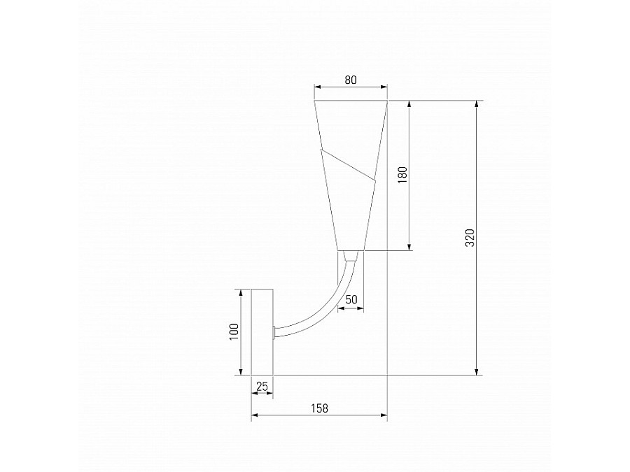 Бра Eurosvet Rhyton 60167/1 никель