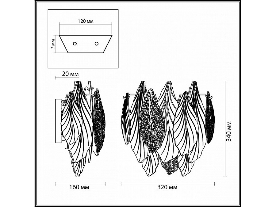 Бра Odeon Light Lace 5052/3W