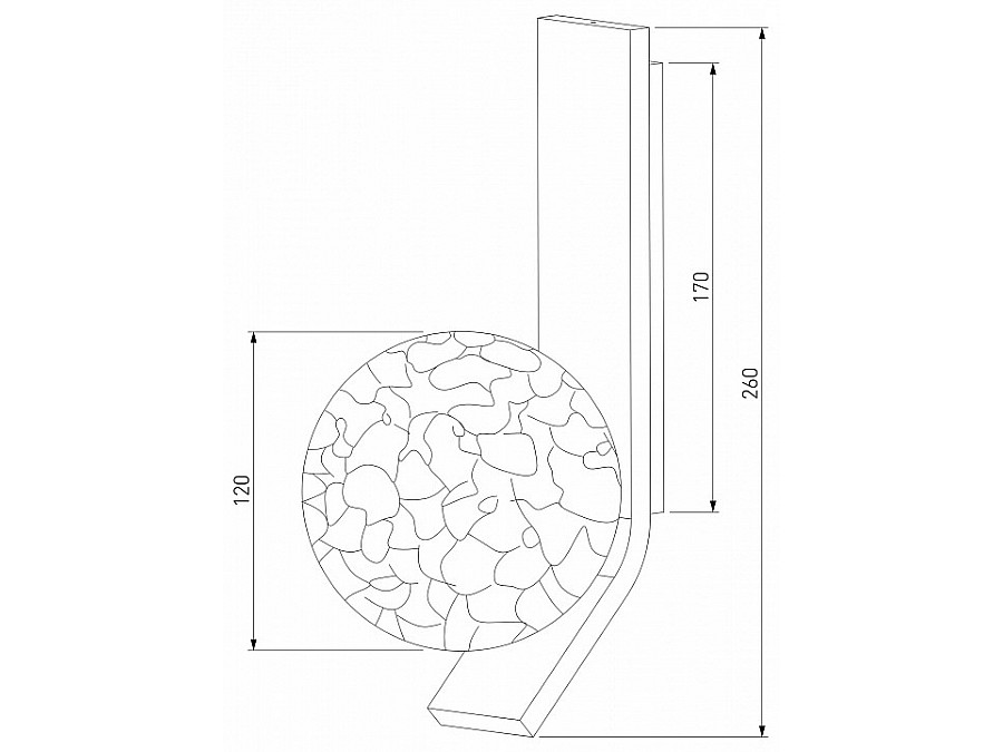 Бра Eurosvet Luxor 40019/1 серебро