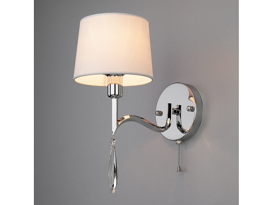 Бра Eurosvet Madera 10127/1 хром/прозрачный хрусталь Strotskis (10093/1)