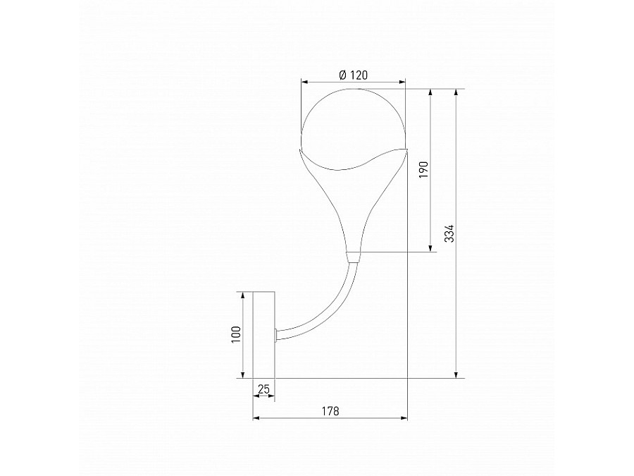 Бра Eurosvet Calyx 60169/1 никель