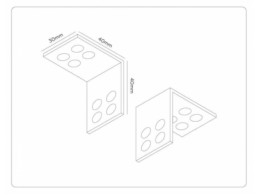 Соединитель угловой внутренний для треков встраиваемых Ambrella Light TRACK SYSTEM GL2020