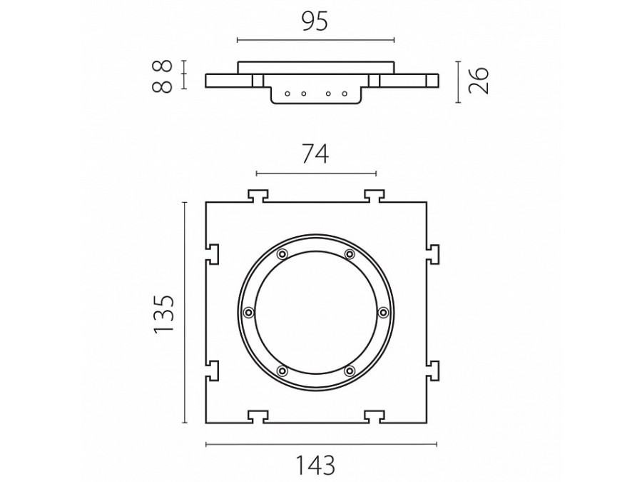 Рамка на 1 светильник Lightstar Anello 012000