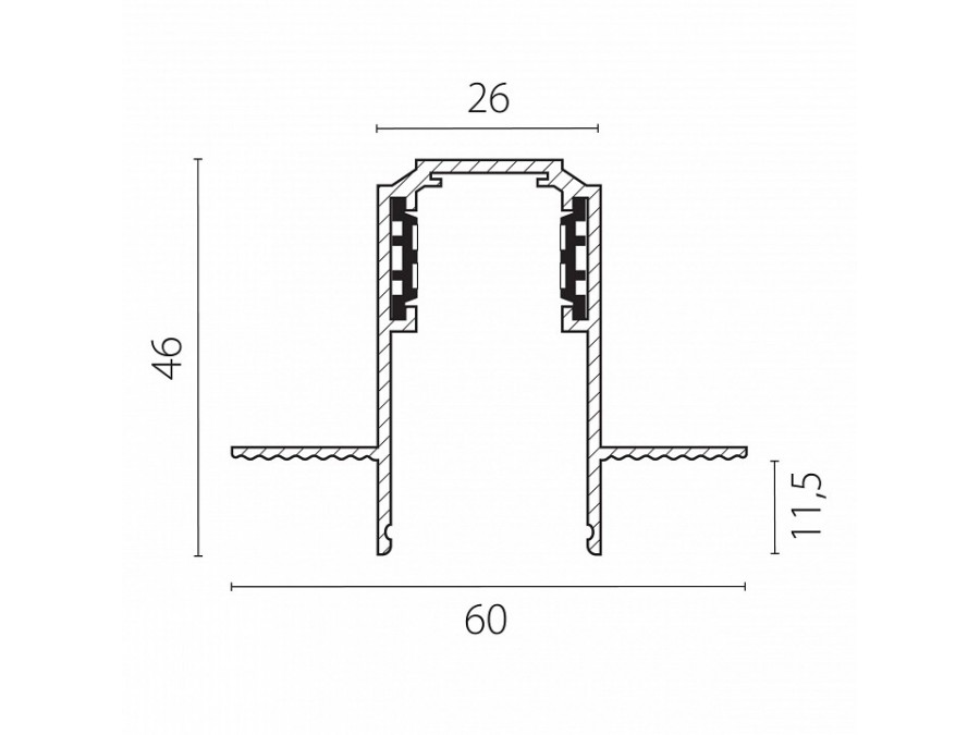 Трек встраиваемый Lightstar Uno 509226