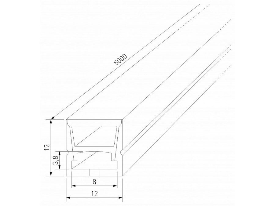 Короб накладной гибкий Elektrostandard  LL-2-ALP027
