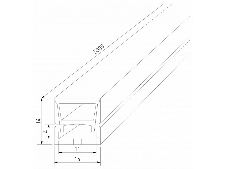 Короб накладной гибкий Elektrostandard  LL-2-ALP026