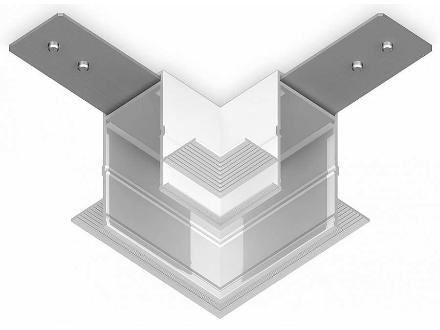 Соединитель угловой L-образный для треков встраиваемых Ambrella Light GL GL1039