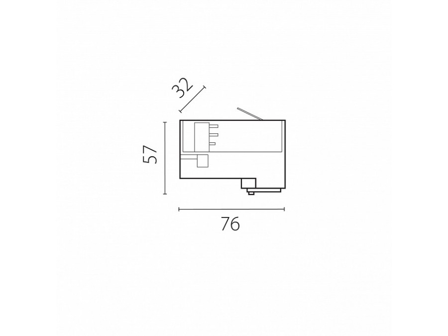 Соединитель линейный для треков Lightstar Quattro 594007-404