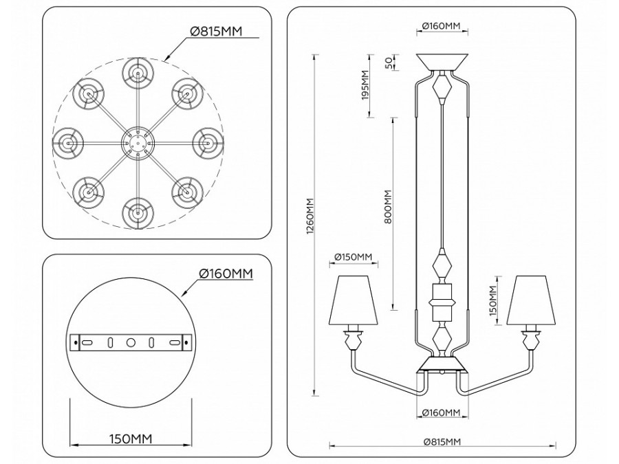 Подвесная люстра Ambrella Light LH LH75403