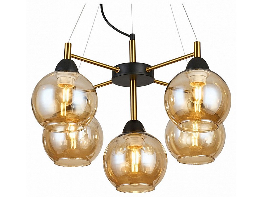 Подвесная люстра Imex MD.9056 MD.9056-5-P-BK+COP