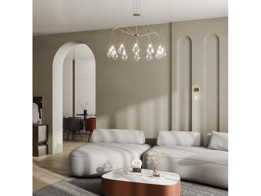 Подвесная люстра Eurosvet  201002/12 латунь Smart