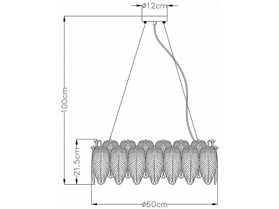 Подвесная люстра Arte Lamp Evie A4052SP-8SG