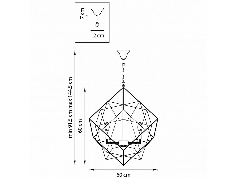 Подвесная люстра Lightstar Gabbia 732267