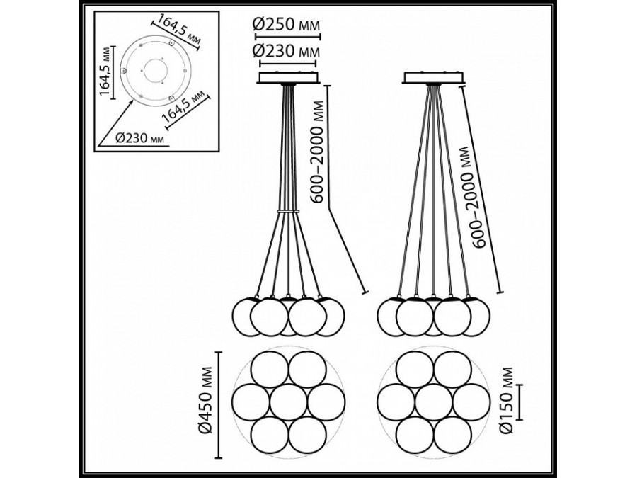 Подвесная люстра Odeon Light Magia 7109/7