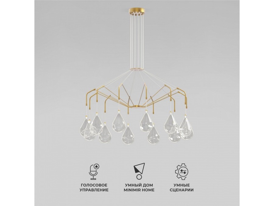 Подвесная люстра Eurosvet  201002/12 латунь Smart