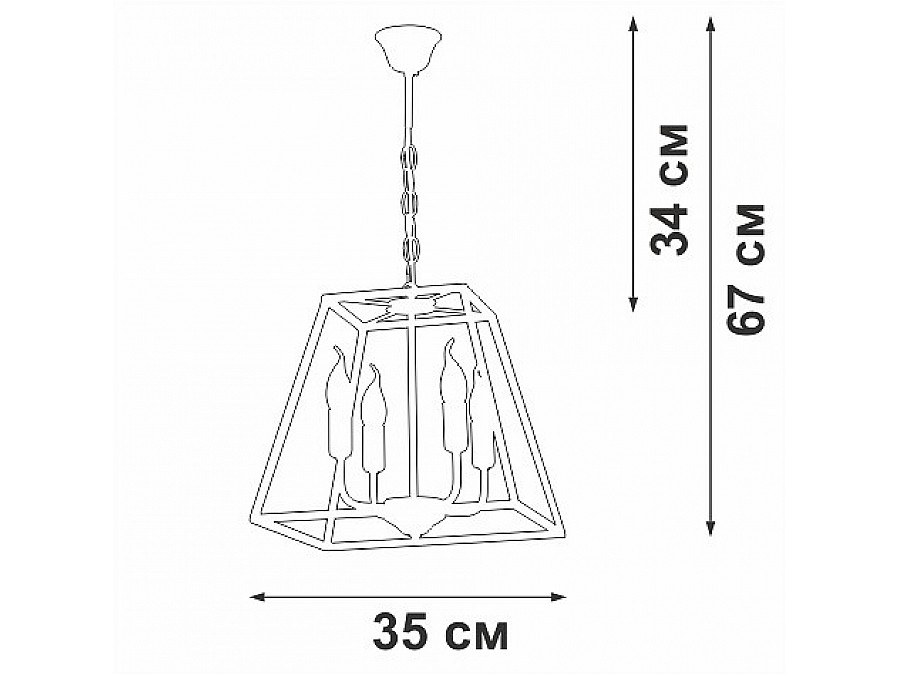 Подвесная люстра Vitaluce V4237 V4237-0/4