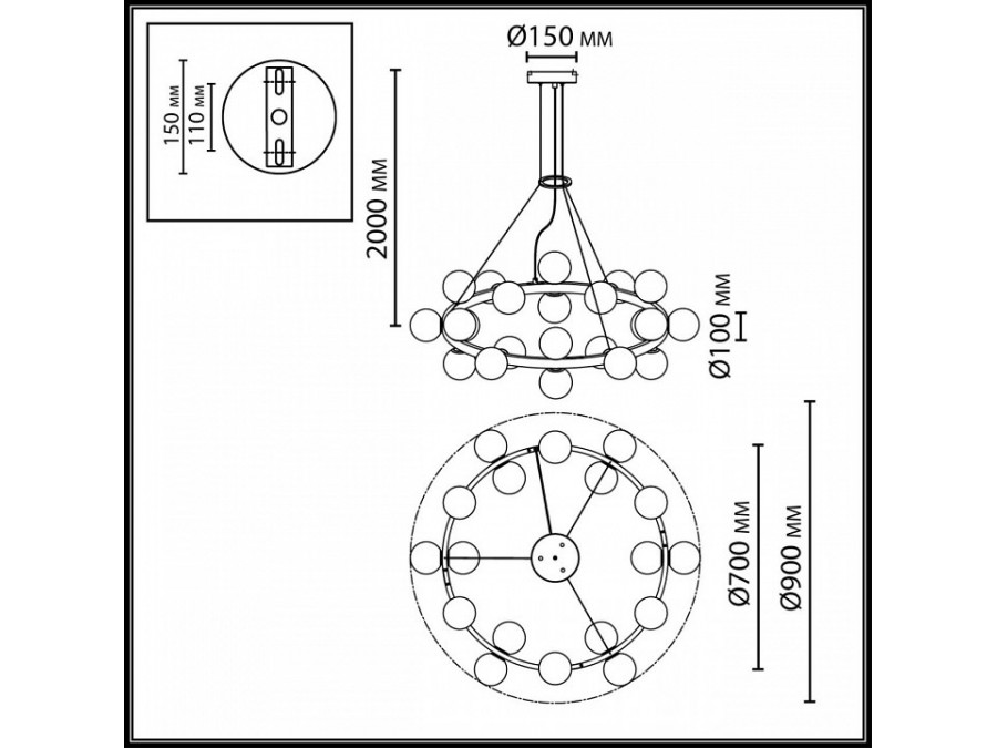 Подвесная люстра Odeon Light MIDCENT 7109/24
