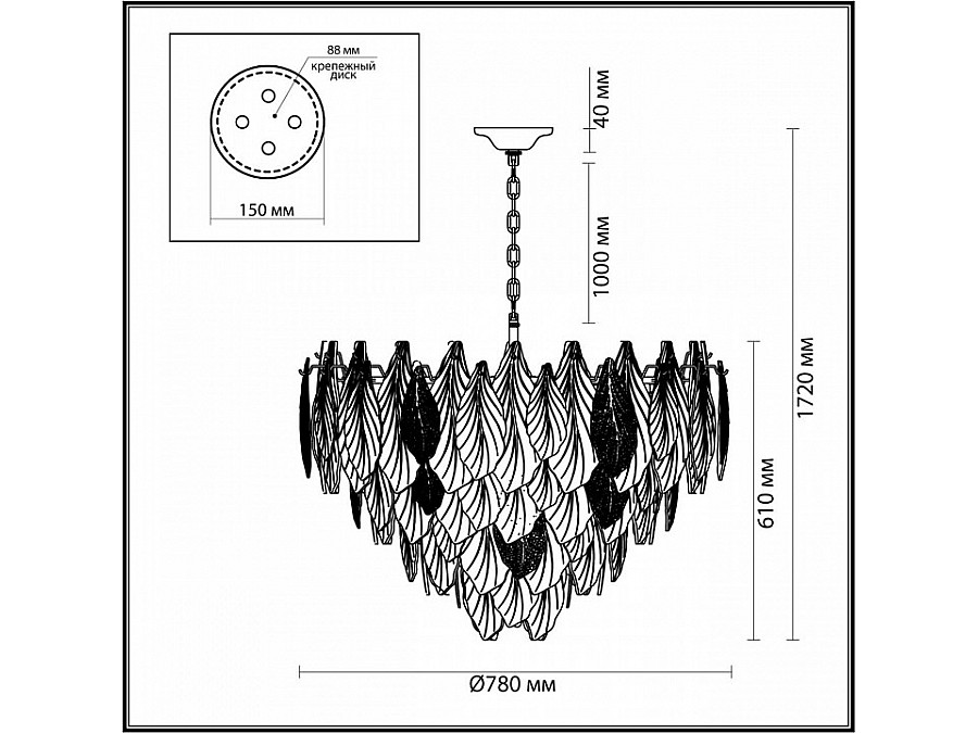 Подвесная люстра Odeon Light Lace 5052/21