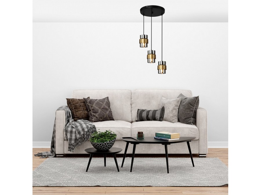 Подвесная люстра Escada HURRICANE 1139/3S Black/Gold