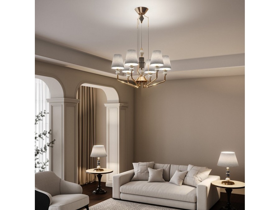 Подвесная люстра Eurosvet Olaria 101012/6 латунь Smart