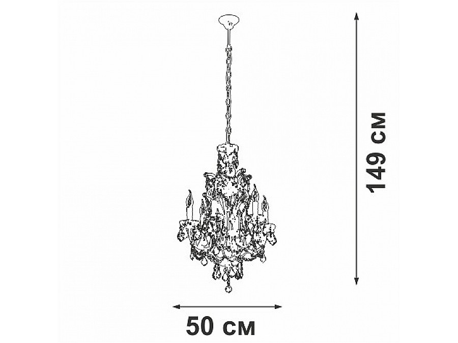 Подвесная люстра Vitaluce V5815 V5815-7/6