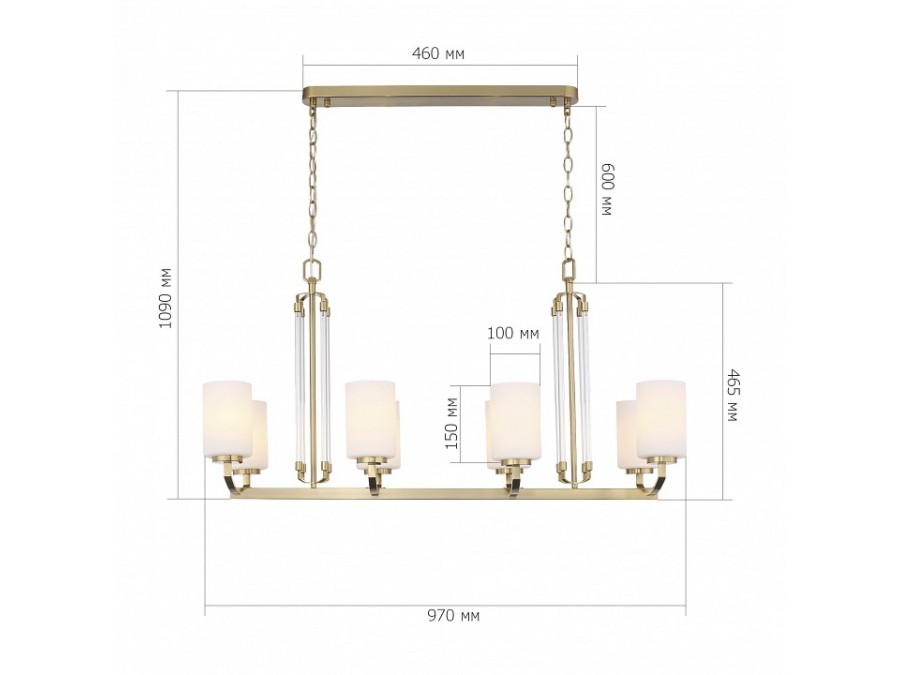 Подвесная люстра ST-Luce BRASS SL1403.333.08