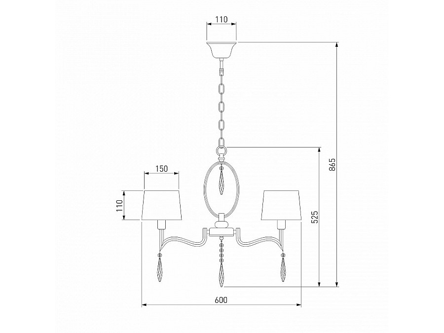 Подвесная люстра Eurosvet Madera 10127/5 хром/прозрачный хрусталь Strotskis Smart