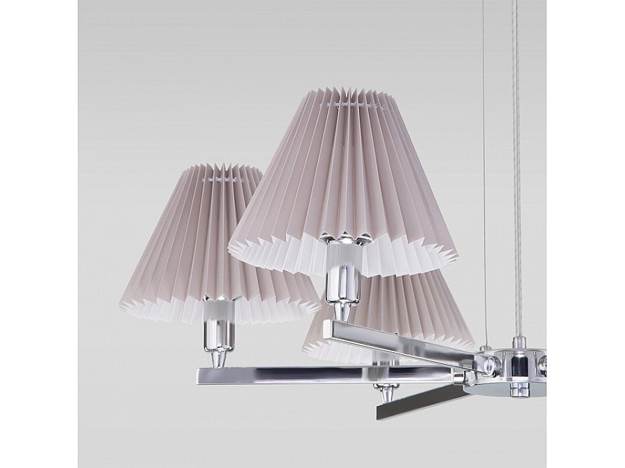 Подвесная люстра Eurosvet Peony 60136/6 хром/серый