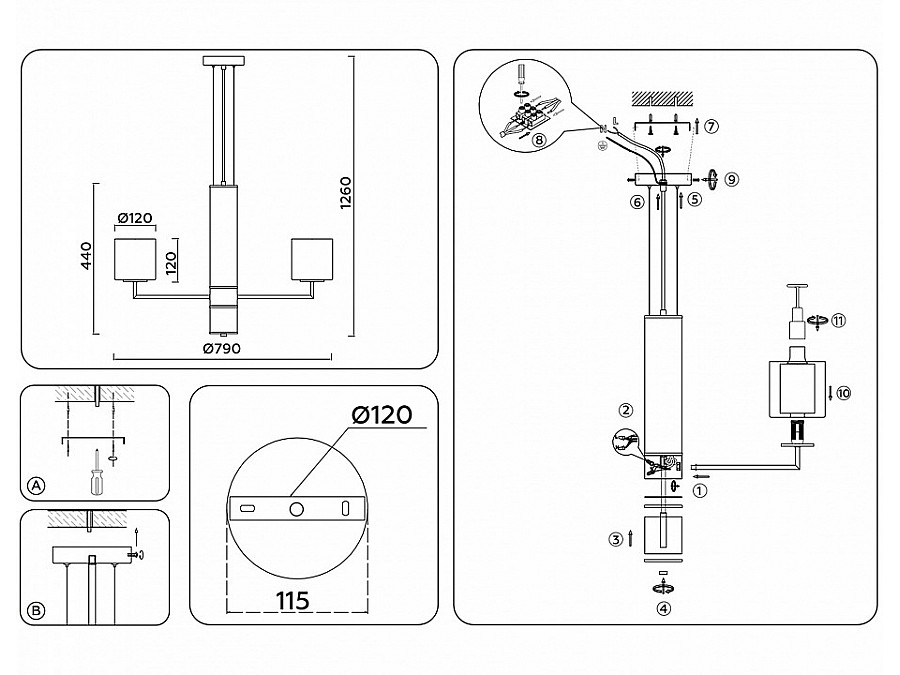 Подвесная люстра Ambrella Light LH LH56003