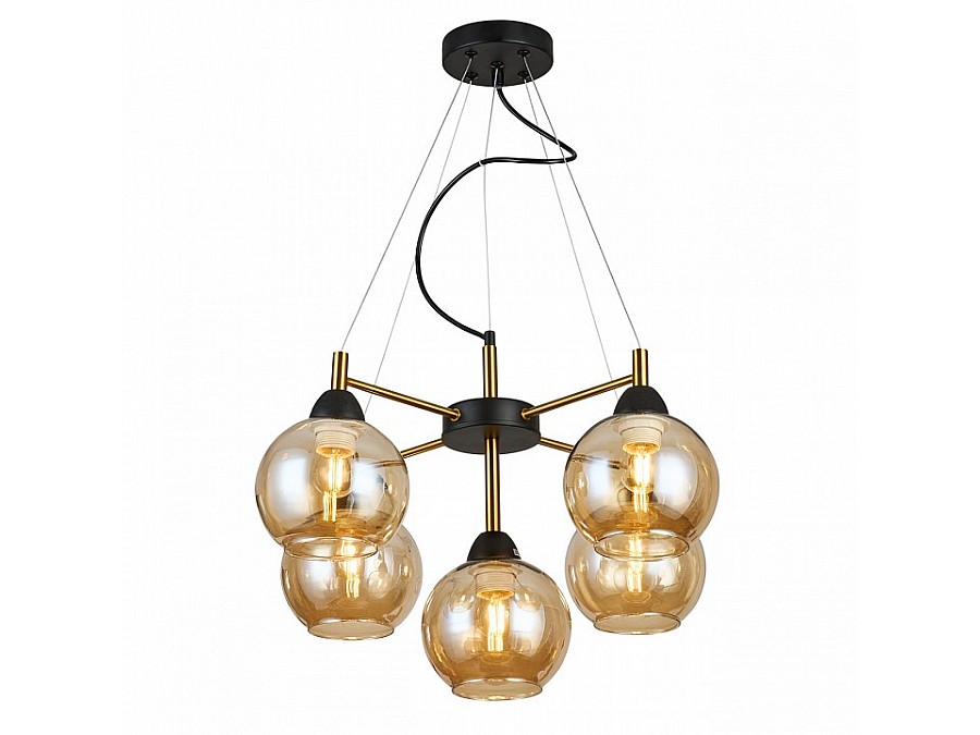 Подвесная люстра Imex MD.9056 MD.9056-5-P-BK+COP