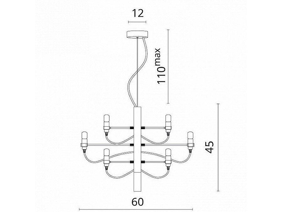 Подвесная люстра Divinare Molto 8030/02 LM-18