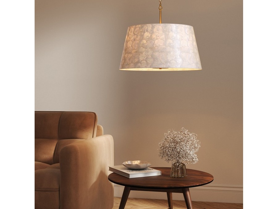 Подвесная люстра Eurosvet  101013/5 латунь/перламутр Smart